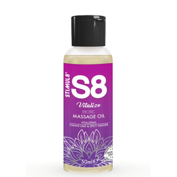 vVigoroso STIMUL8 - S8 VITALIZE ÓLEO DE MASSAGEM ERÓTICO LIMA 50 ML
