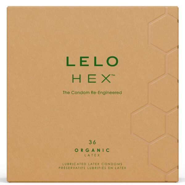 Vigoroso - LELO - CAIXA DE PRESERVATIVOS ORGÂNICOS HEX 36 UNIDADES