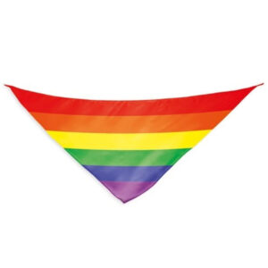 vVigoroso PRIDE - CACHECOL TRIANGULAR DE ALGODÃO COM BANDEIRA DO ARCO-ÍRIS
