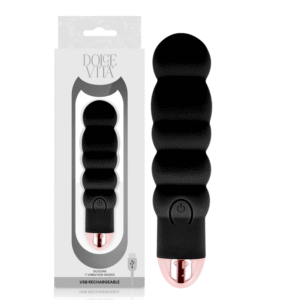 Vigoroso DOLCE VITA - VIBRADOR RECARREGÁVEL SEIS PRETO 7 VELOCIDADES