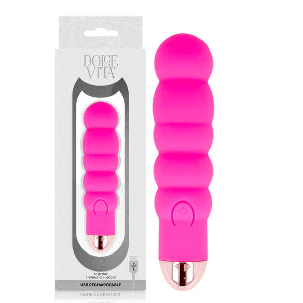 Vigoroso DOLCE VITA - VIBRADOR RECARREGÁVEL SEIS PINK 7 VELOCIDADES