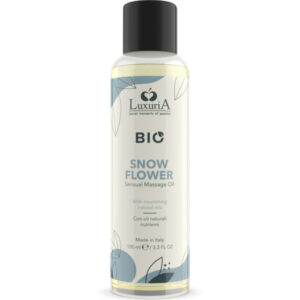vVigoroso INTIMATELINE LUXURIA - ÓLEO DE MASSAGEM BIO SNOW FLOR 100 ML