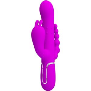 Vigoroso PRETTY LOVE - CAMMY VIBRADOR TRIPLO MULTIFUNCIONAL 4 EM 1 ROSA