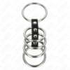 KINK - 5 ANÉIS DE PÊNIS DE 3,7 CM A 5 CM DE METAL CONECTADOS POR COURO - Image 3