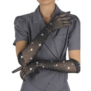 vVigoroso SUBBLIME - 957469 LUVAS SHINE TRANSPARENTES PRETAS S/M