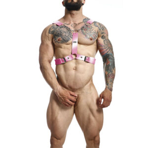 vVigoroso MOB - DNGEON PINK CHAIN HARNESS TAMANHO ÚNICO Y