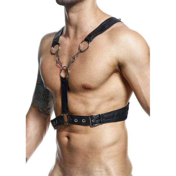 vVigoroso MOB - DNGEON CROSSED BLACK CHAIN HARNESS TAMANHO ÚNICO