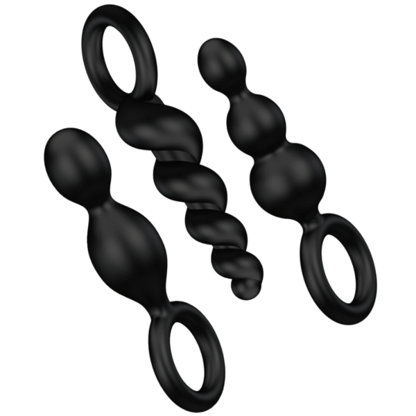 vVigoroso SATISFYER - CONJUNTO DE PLUGS ANAIS 3 PCS PRETO