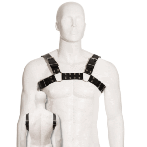 vVigoroso LEATHER BODY - ARNÊS PARA CES BLACK BULL