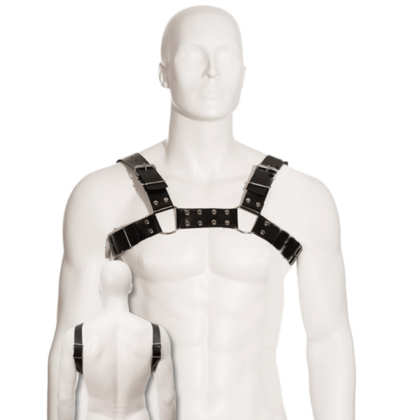 vVigoroso LEATHER BODY - ARNÊS PARA CES BLACK BULL