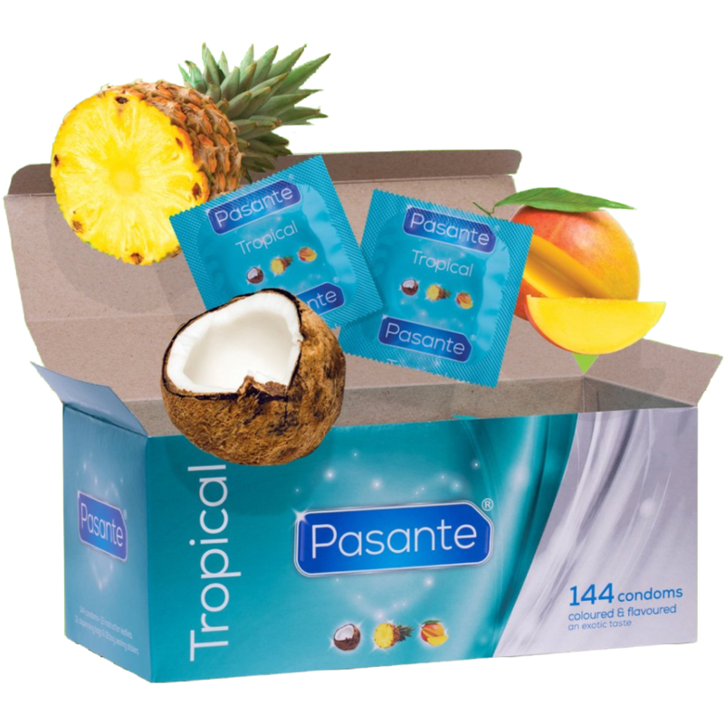 Vigoroso - PASANTE - DE PRESERVATIVOS SABORES TROPICAIS 144 UNIDADES