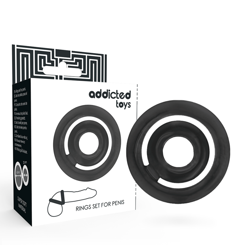 Vigoroso ADDICTED TOYS - POTENZ- C-RING PÊNIS PRETO