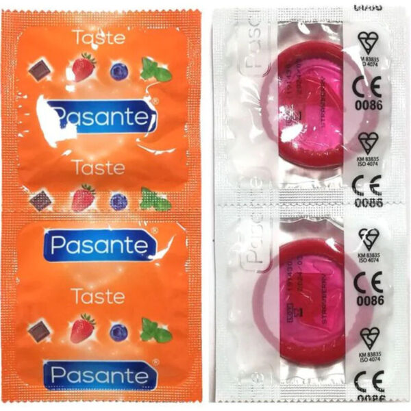 Vigoroso - PASANTE - SACO DE PRESERVATIVO SABOR MORANGO 144 UNIDADES