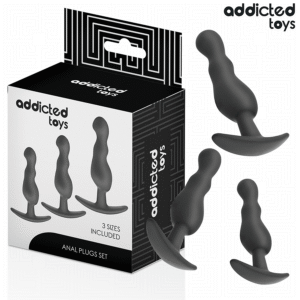 Vigoroso ADDICTED TOYS - CONJUNTO DE 3 PLUG ANAL MODELO 1
