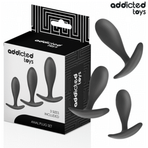 Vigoroso ADDICTED TOYS - CONJUNTO DE 3 PLUG ANAL MODELO 2