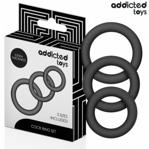 Vigoroso ADDICTED TOYS - CONJUNTO DE ANÉIS DE SILICONE MODELO 1