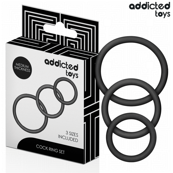 Vigoroso ADDICTED TOYS - CONJUNTO DE ANÉIS DE SILICONE MODELO 2