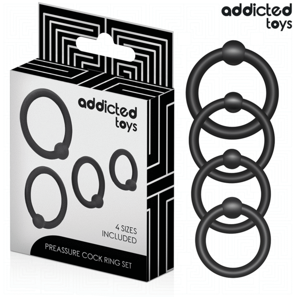 Vigoroso ADDICTED TOYS - CONJUNTO DE ANÉIS DE SILICONE DE PRESSÃO
