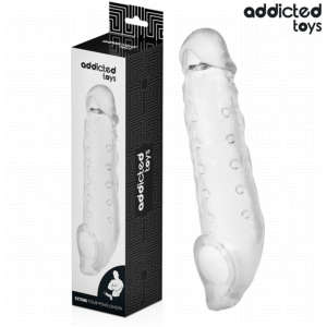 Vigoroso ADDICTED TOYS - EXTENSÃO DE PÊNIS TRANSPARENTE TAMANHO S 23 CM