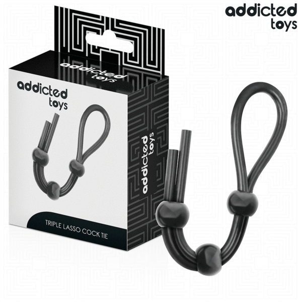Vigoroso ADDICTED TOYS - CORDA DE SILICONE PARA O PÊNIS DE TRIPLO LOOP