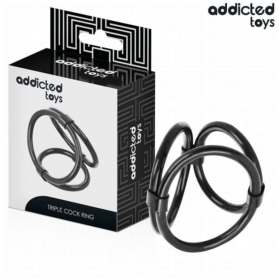 Vigoroso ADDICTED TOYS - ANEL TRIPLO PARA O PÊNIS