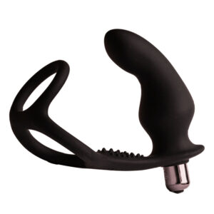 Vigoroso ROCKS-OFF - PLUG ANAL RO-ZEN RRO COM ANEL VIBRATÓRIO PARA PÊNIS PRETO