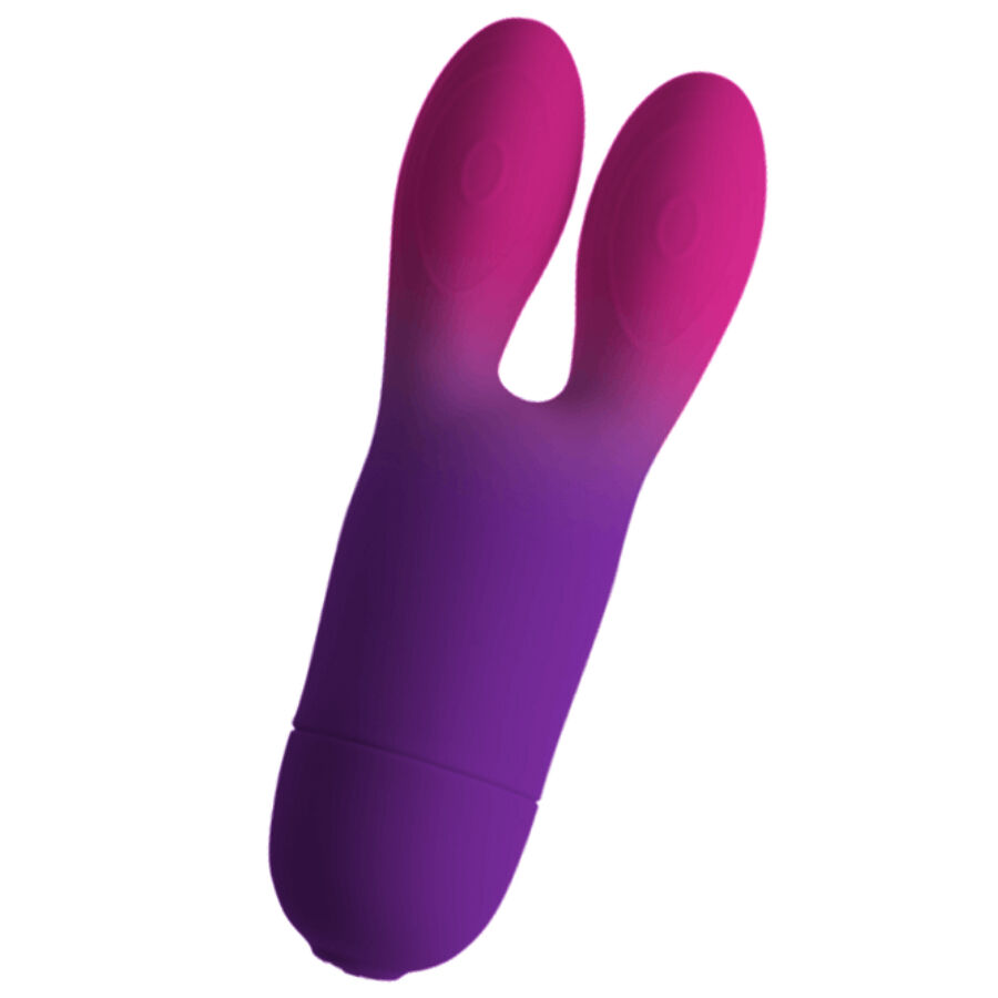 Vigoroso ROCKS-OFF - VIBRADOR FLEXÍVEL GLO-GIRL BUNNY ROXO