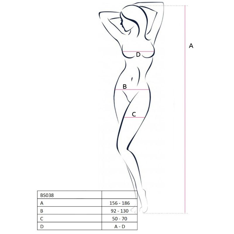 PASSION - MULHER BS038 BODYSTOCK BRANCO TAMANHO ÚNICO - Image 2