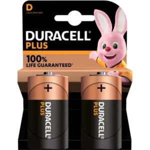 vVigoroso DURACELL - BATERIA ALCALINA PLUS POWER 100 D LR20 2 UNIDADES