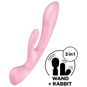Vigoroso SATISFYER - VIBRAO HÍBRIDA TRIPLE OH ROSA