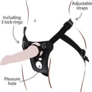 Vigoroso GET REAL - ARNÊS DE PRAZER STRAP-ON PRETO