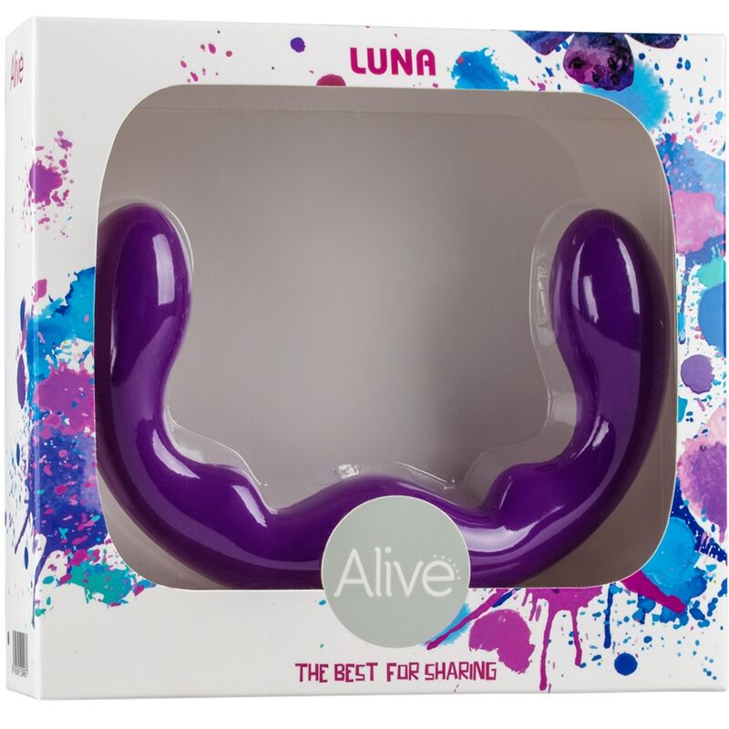 ALIVE - LUNA DILDO DUPLA PENETRAÇÃO VIOLETA SILICONE 25 CM - Image 2