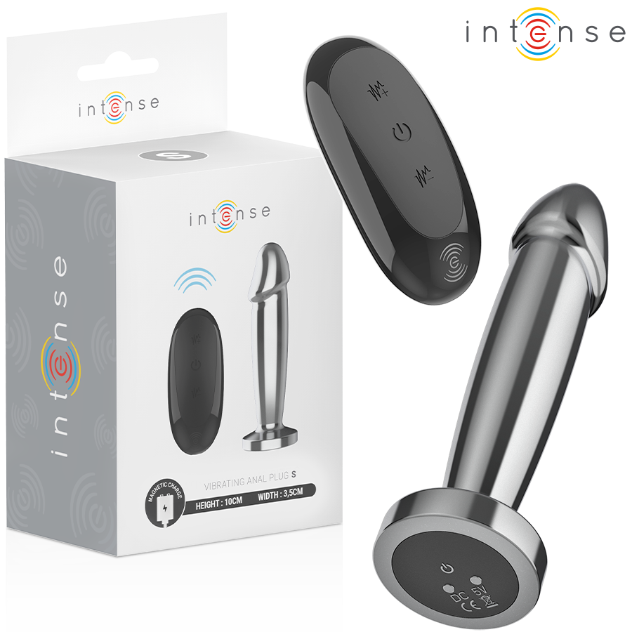 Vigoroso INTENSE - PLUG ANAL 10 VIBRAÇÕES DILDO DE METAL COM CONTROLE REMOTO S