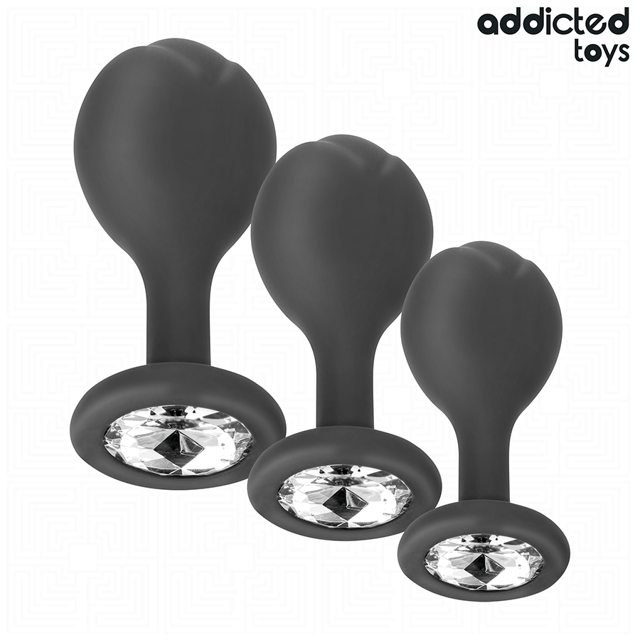 ADDICTED TOYS - CONJUNTO DE 3 PLUG ANAL COM JOIA - Image 2