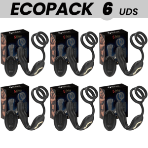Vigoroso ECOPACKS 6 UNIDADES - IBIZA WIGGLE PLUG ANAL GIRATÓRIO COM CONTROLE REMOTO