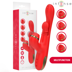 Vigoroso INTENSE - ESTIMULADOR DE CLITÓRIS MULTIFUNCIONAL KATY 4 CABEÇAS INTERCAMBIÁVEIS VERMELHO