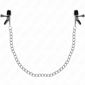 vVigoroso KINK - PINÇAS DE CORRENTE PLANA PRATA 34 CM