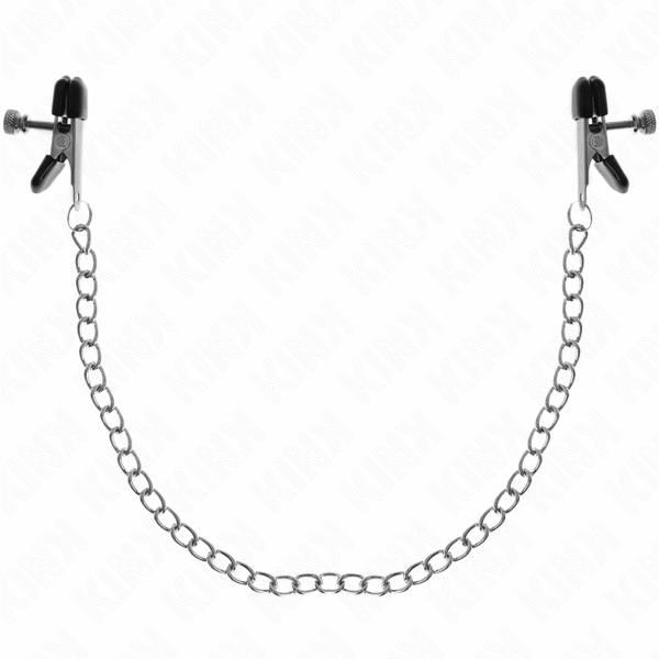 vVigoroso KINK - PINÇAS DE CORRENTE PLANA PRATA 34 CM