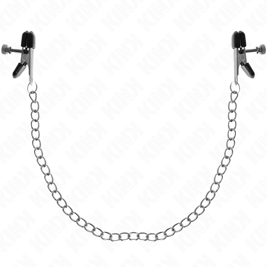 vVigoroso KINK - PINÇAS DE CORRENTE PLANA PRATA 34 CM