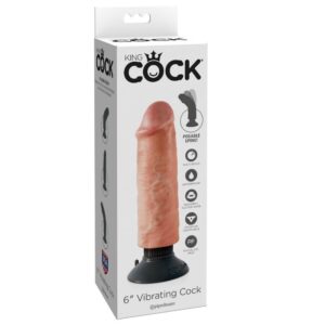 Vigoroso KING COCK - VIBRADOR DILDO 15.24 CM NATURAL