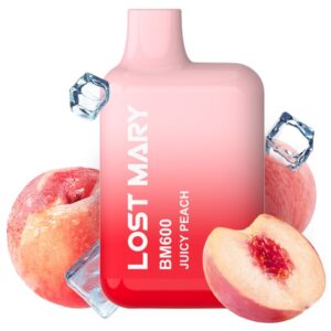 vVigoroso LOST MARY - BM600 NICOTINE VAPER 2% DESCARTÁVEL JUICY PEACH