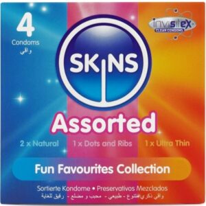 Vigoroso - SKINS - PACOTE COM 4 PRESERVATIVOS PREMIUM VARIADOS