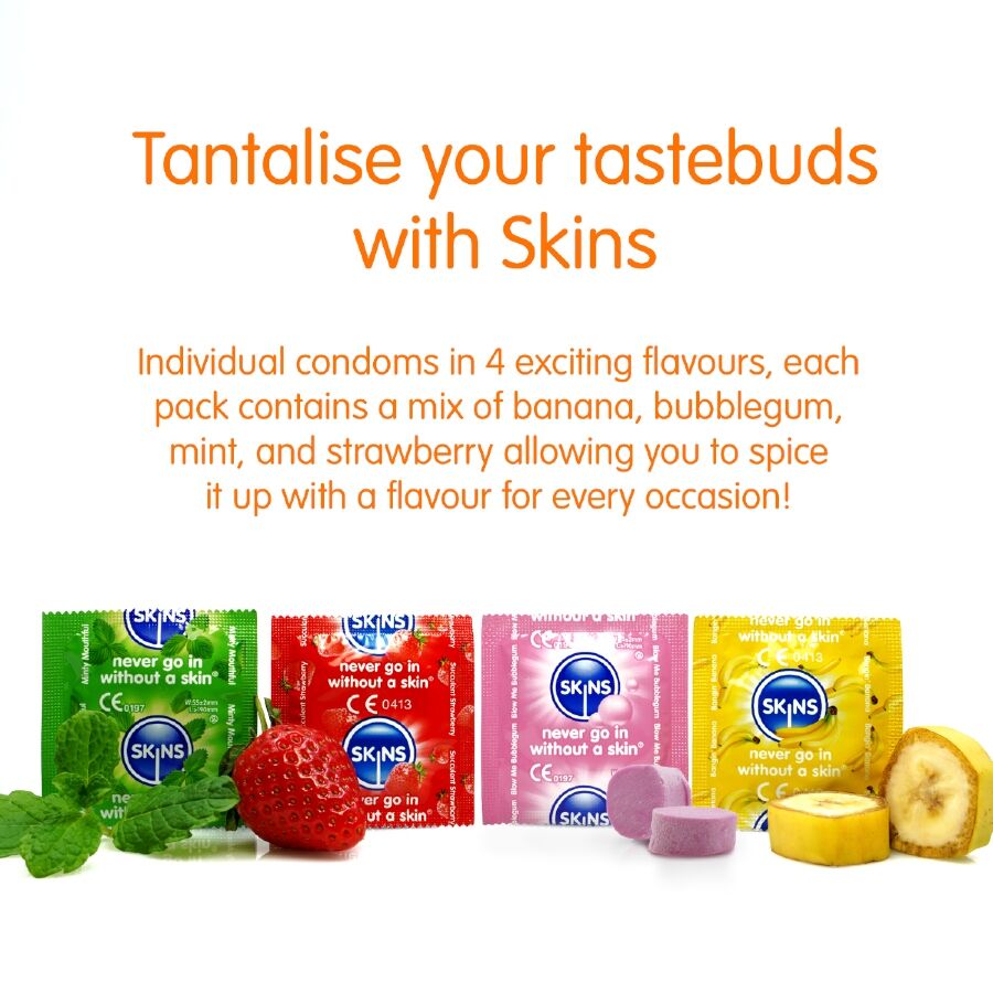 SKINS - PRESERVATIVOS PREMIUM MULTI SABORES PACOTE 8 - Image 3
