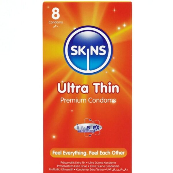 Vigoroso - SKINS - PRESERVATIVOS ULTRA FINOS PREMIUM PACOTE COM 8