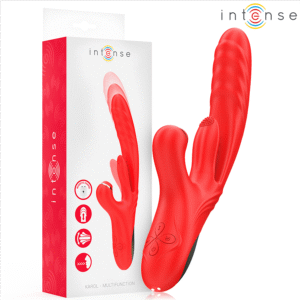 Vigoroso INTENSE - VIBRADOR MULTIFUNCIONAL KAROL THRUST & STIMULATION & ONDAS ESTIMULANTES VERMELHO