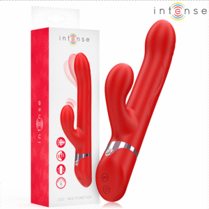 Vigoroso INTENSE - LELE VIBRADOR MULTIFUNCIONAL ROTATIVO & OSCILAÇÃO & ESTIMULAÇÃO VERMELHO