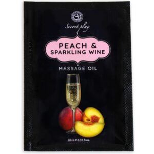 vVigoroso SECRETPLAY - SAQUETA DE ÓLEO DE MASSAGEM  PÊSSEGO E VINHO ESPUMANTE 10 ML
