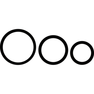 Vigoroso OHMAMA - CONJUNTO DE 3 ANÉIS DE SILICONE PRETOS