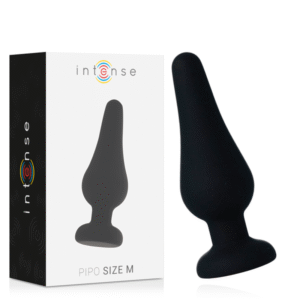 vVigoroso INTENSE - PLUG ANAL PIPO M SILICONE PRETO 11 CM
