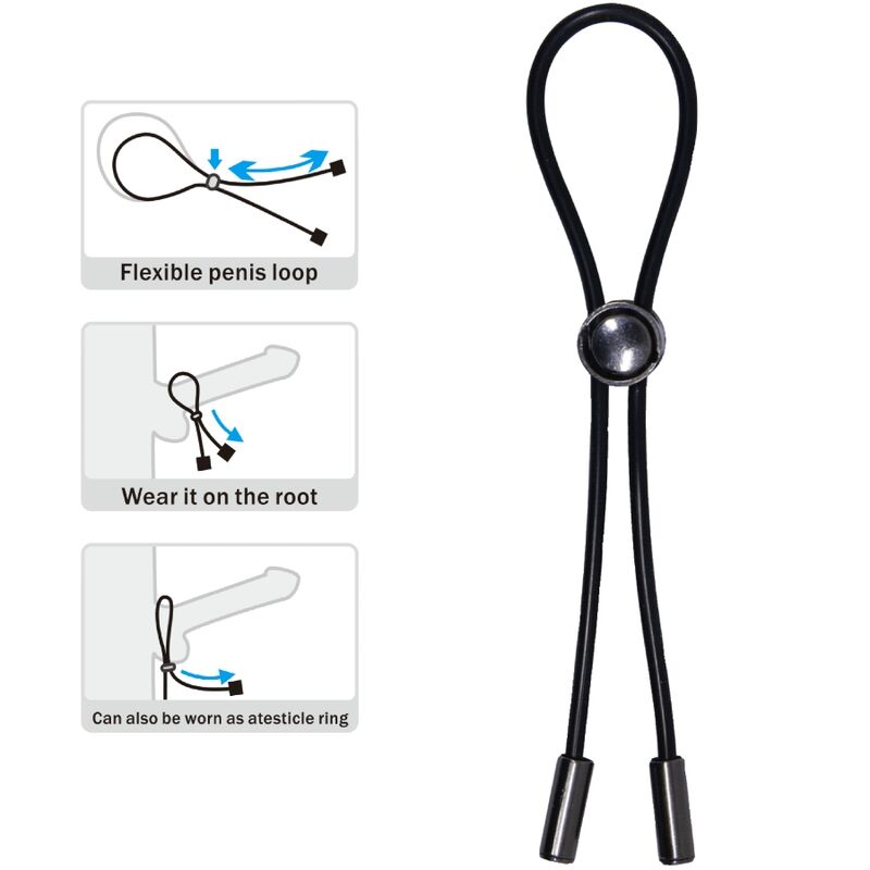 PRETTY LOVE - ANEL DE PÊNIS COM CORDÃO E TESTÍCULOS - Image 3